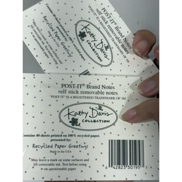 Post It Sticky Note Pad Lot of 2 Kathy Davis Dog Themed Can Never Have Too Many - Picture 6 of 6